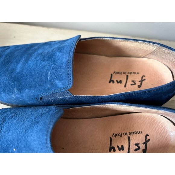 French Sole FS/NY Size 9 / US 8 Blue Suede Loafers Slip-ons - Picture 5 of 8